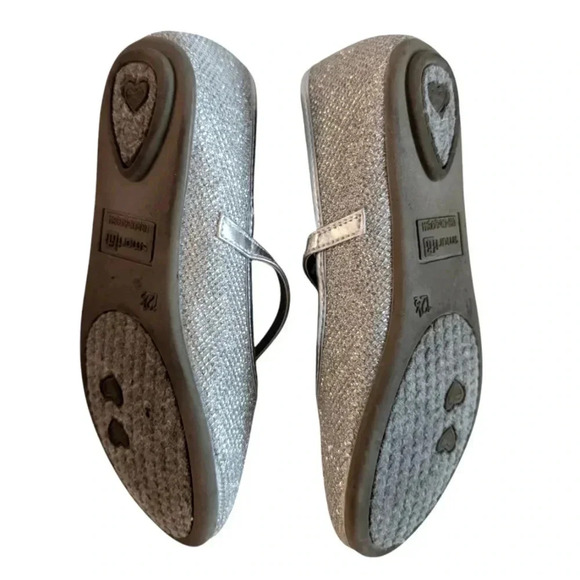 SmartFit Girls' Shimmer Chelsea Flat Size 12.5 Little Girls Color Silver - Picture 6 of 8